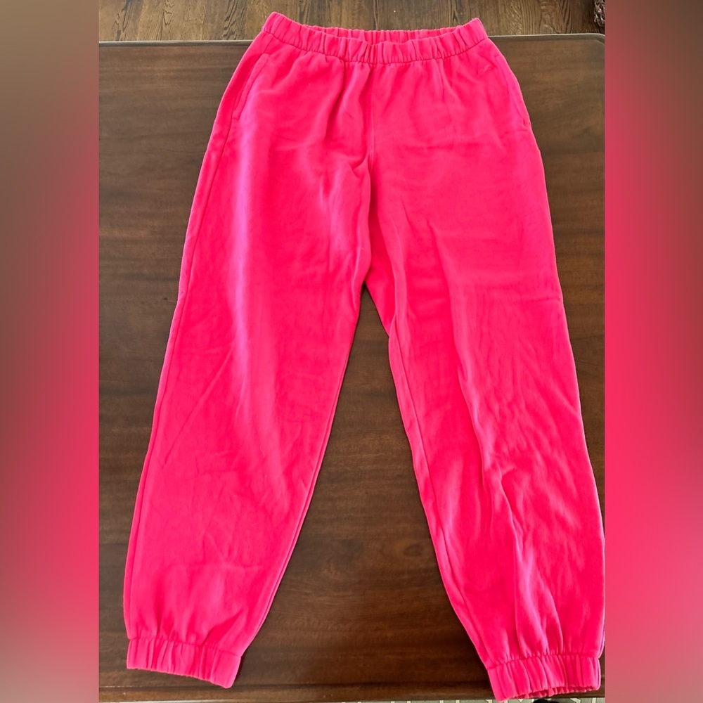 Hollister Bright Pink Elastic Waist Jogger Pants